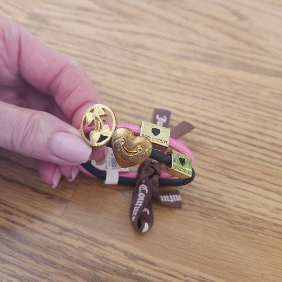 JUICY COUTURE Vintage Hair Ties with Gold Slider Charms BACKYARD BBQ - Picture 3 of 7